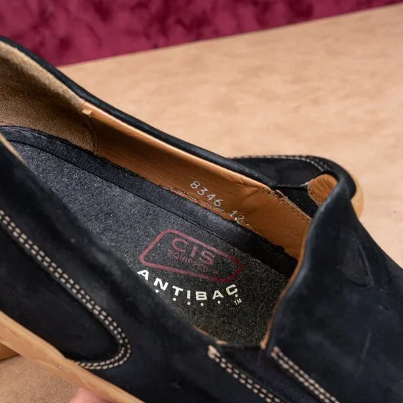 Michael Toschi Men Antibac CIS Comfortable Cusion Black Leather Loafers Sz 12M - Picture 8 of 9